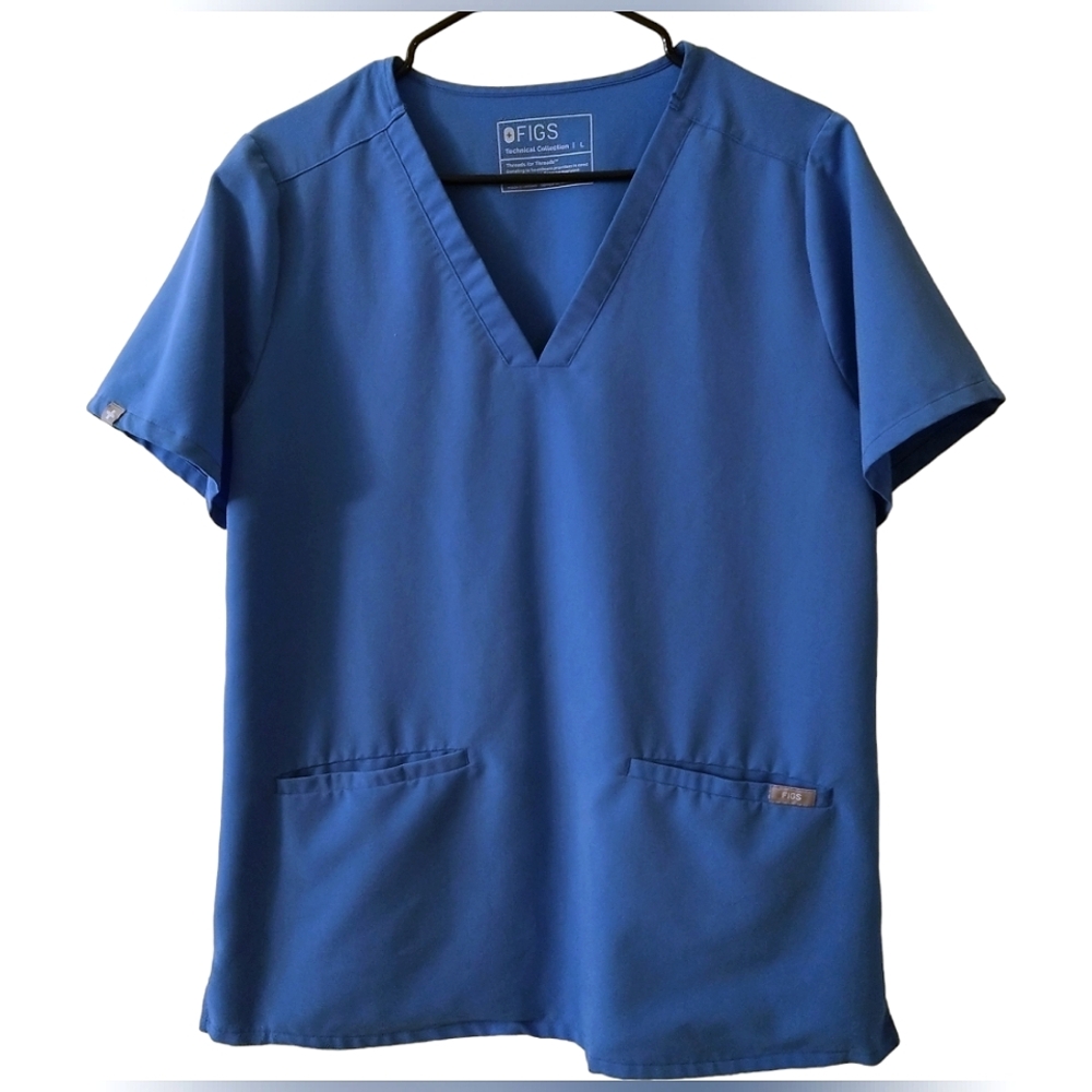 Figs Technical Casma Scrub Top Ceil Blue L